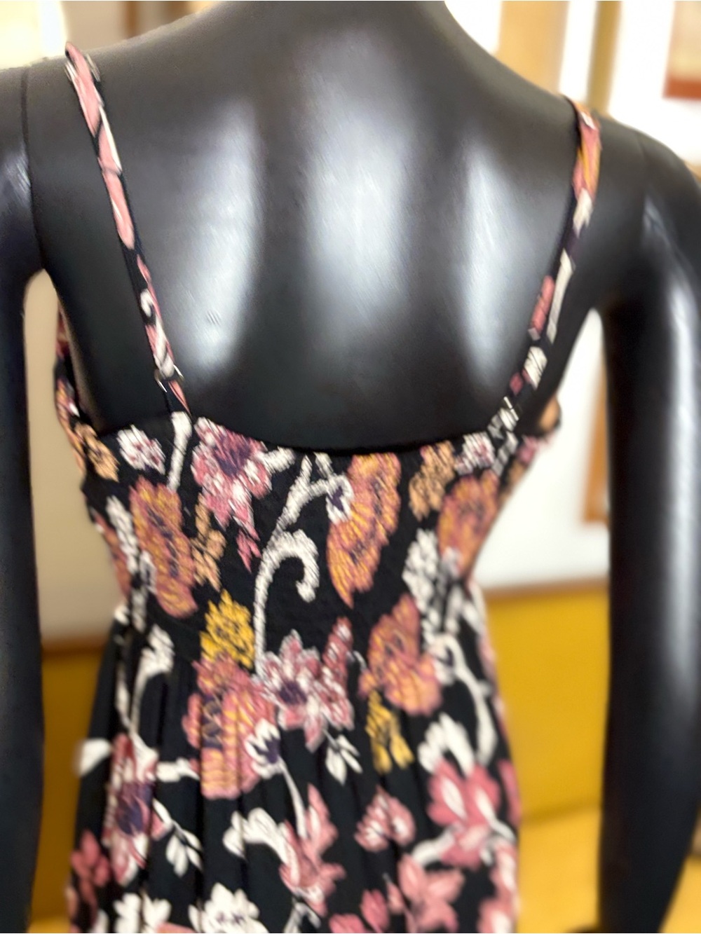 Angie Boho Floral Tie-Front Maxi Dress - Size Large - Picture 7 of 9